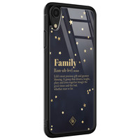 Casimoda iPhone XR glazen hardcase - Family is everything