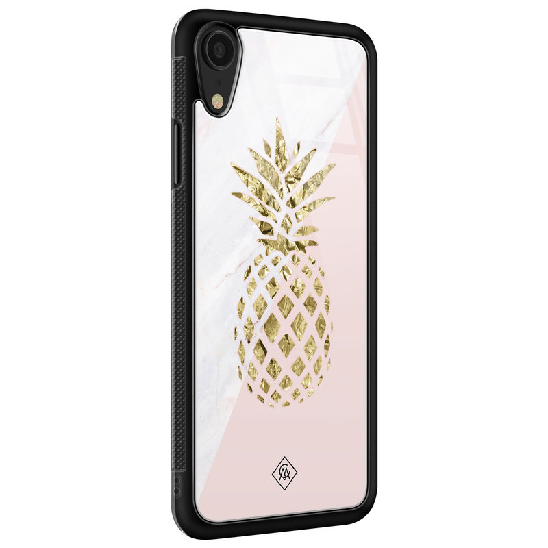 Casimoda iPhone XR glazen hardcase - Ananas