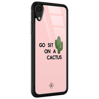 Casimoda iPhone XR glazen hardcase - Go sit on a cactus