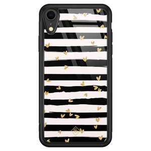 Casimoda iPhone XR glazen hardcase - Hart streepjes