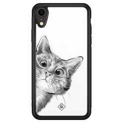 Casimoda iPhone XR glazen hardcase - Peekaboo