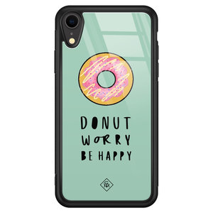 Casimoda iPhone XR glazen hardcase - Donut worry
