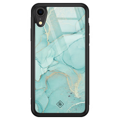 Casimoda iPhone XR glazen hardcase - Touch of mint