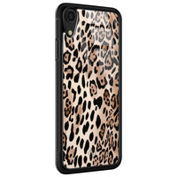 Casimoda iPhone XR glazen hardcase - Golden wildcat