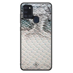 Casimoda Samsung Galaxy A21s glazen hardcase - Oh my snake