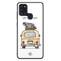 Casimoda Samsung Galaxy A21s glazen hardcase - Let's get lost