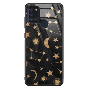 Casimoda Samsung Galaxy A21s glazen hardcase - Counting the stars