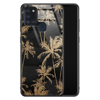 Casimoda Samsung Galaxy A21s glazen hardcase - Palmbomen