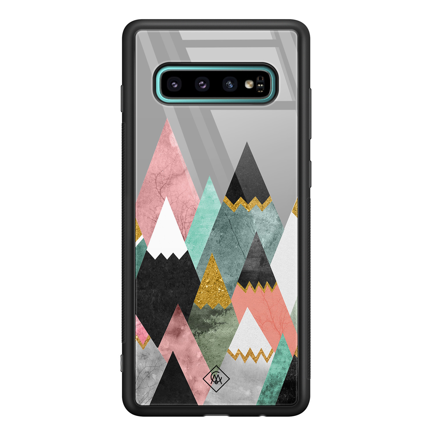 Samsung Galaxy S10 Plus glazen hardcase Marble mountains