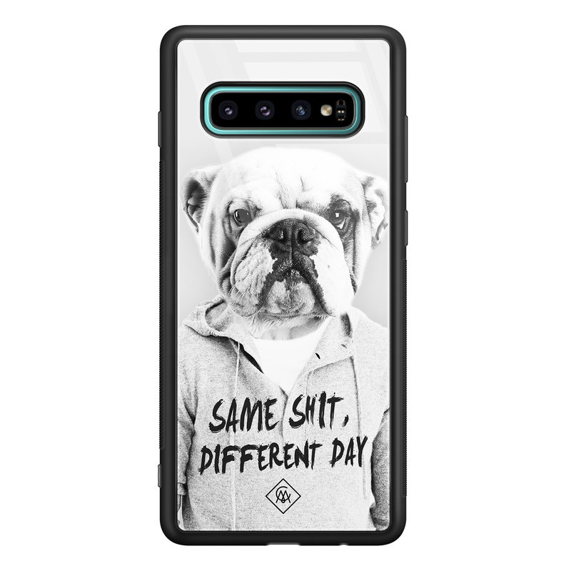 Casimoda Samsung Galaxy S10 Plus glazen hardcase - Bulldog