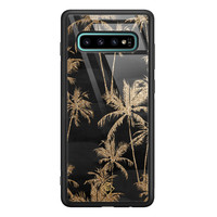 Casimoda Samsung Galaxy S10 Plus glazen hardcase - Palmbomen