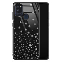 Casimoda Samsung Galaxy A21s glazen hardcase - Falling stars