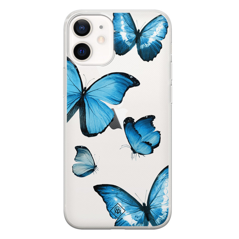 Casimoda iPhone 12 mini transparant hoesje - Vlinders