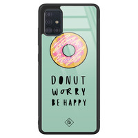 Casimoda Samsung Galaxy A51 glazen hardcase - Donut worry