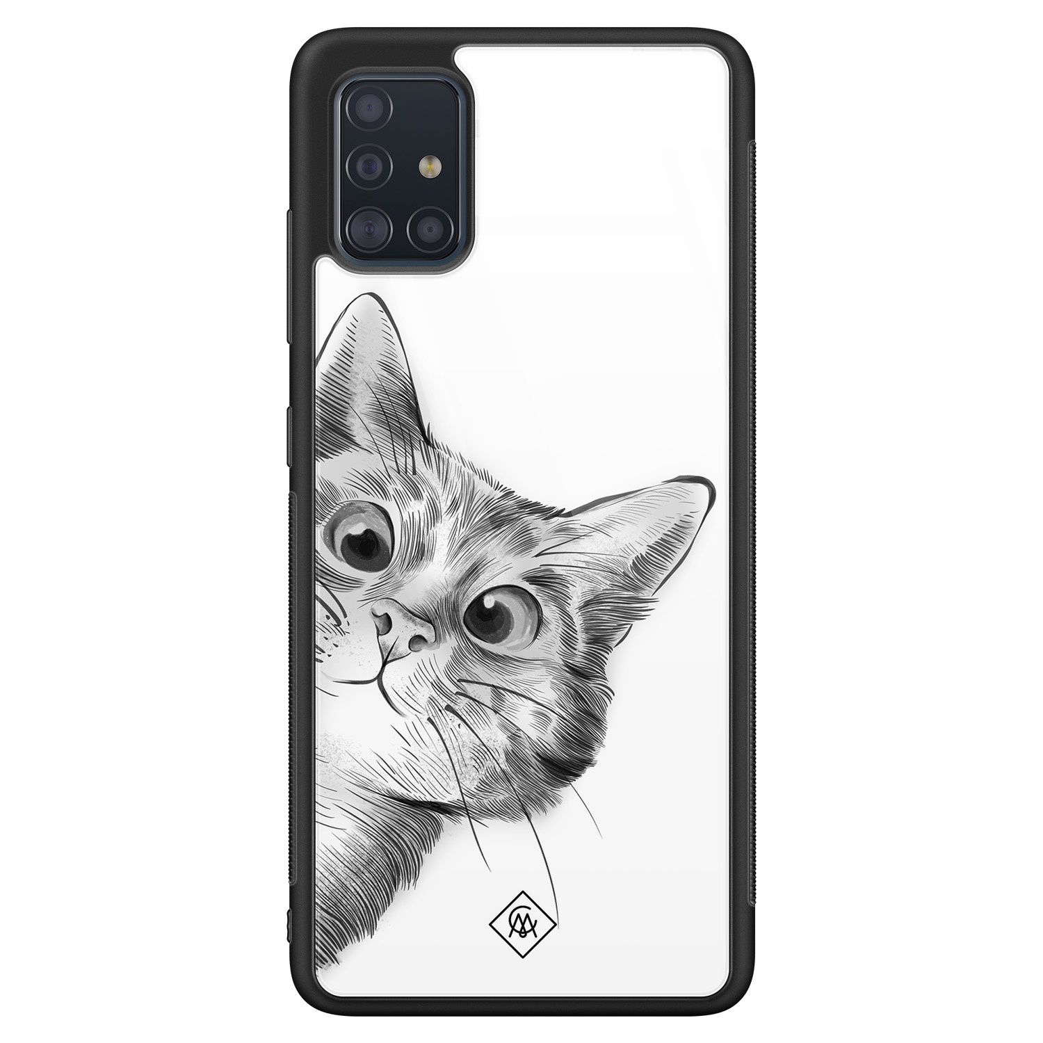 Samsung Galaxy A51 glazen hardcase - Peekaboo