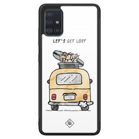 Casimoda Samsung Galaxy A51 glazen hardcase - Let's get lost