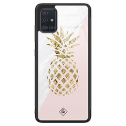 Casimoda Samsung Galaxy A51 glazen hardcase - Ananas