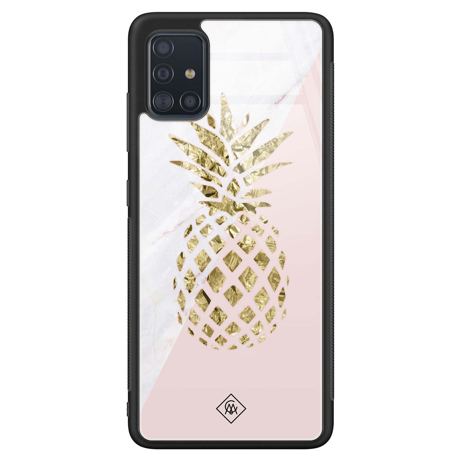 Samsung Galaxy A51 glazen hardcase - Ananas