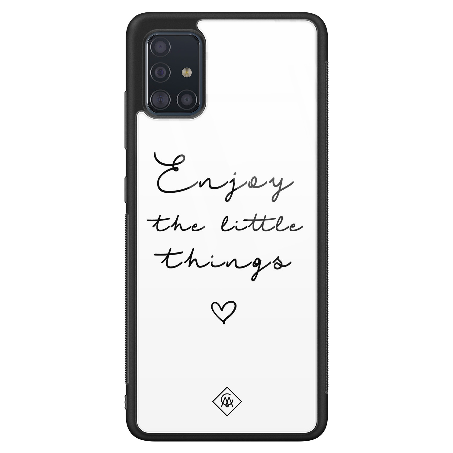Samsung Galaxy A51 glazen hardcase Enjoy life