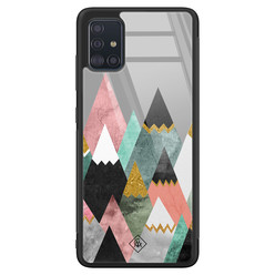 Casimoda Samsung Galaxy A51 glazen hardcase - Marble mountains