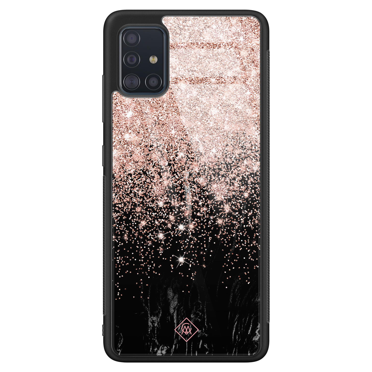 Samsung Galaxy A51 glazen hardcase - Marmer twist