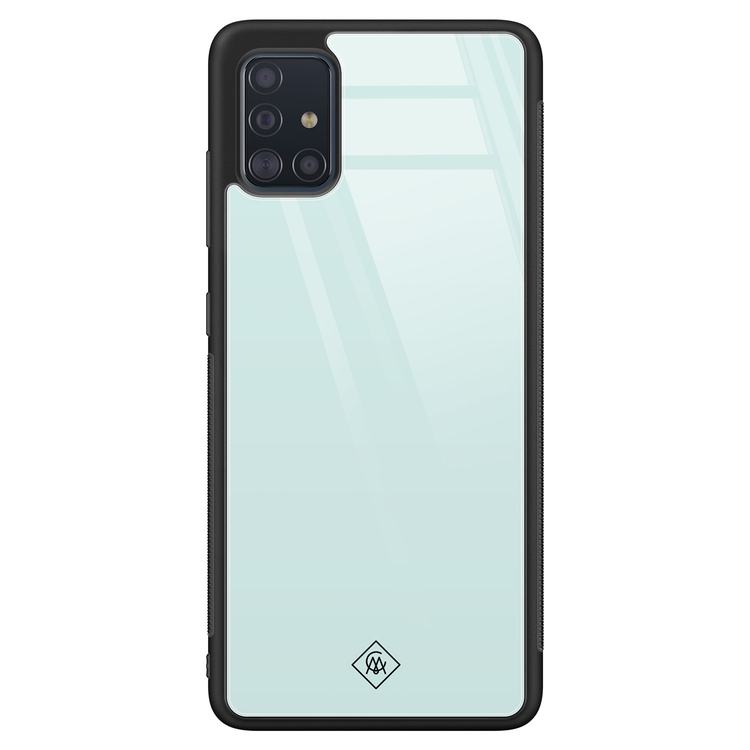 Samsung Galaxy A51 glazen hardcase Pastel blauw