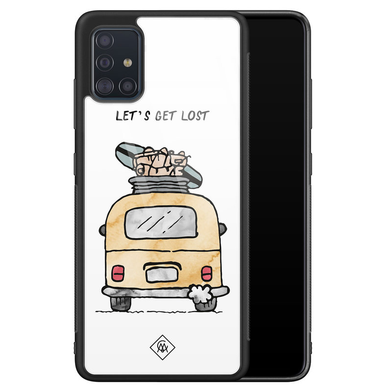 Casimoda Samsung Galaxy A51 glazen hardcase - Let's get lost