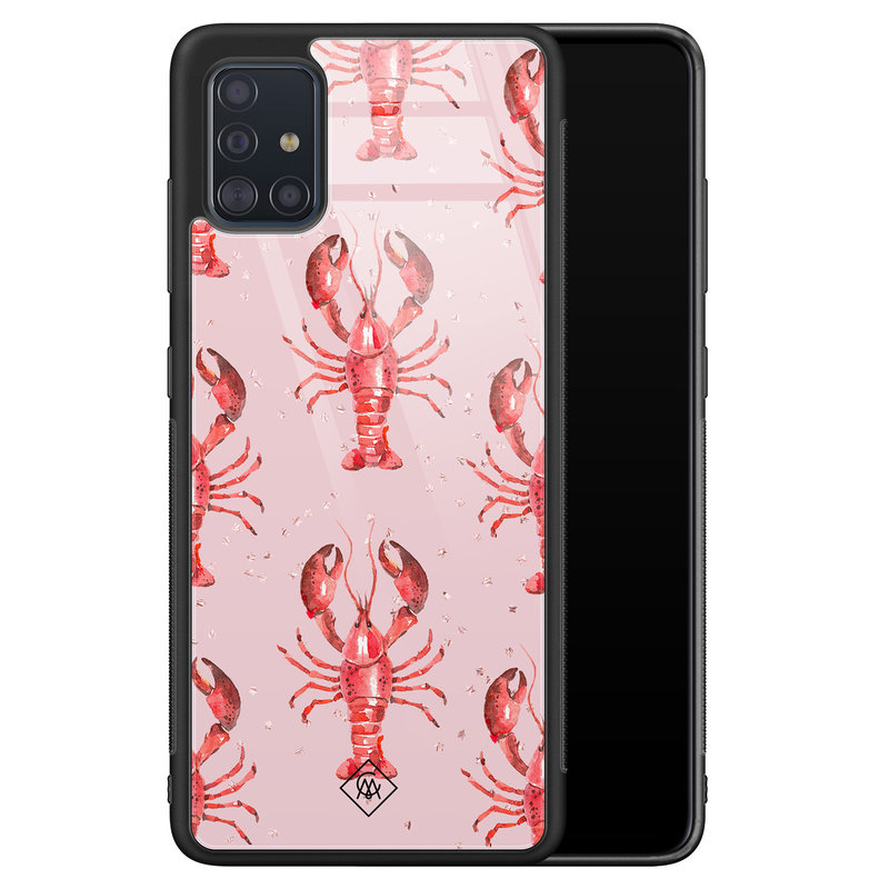 Casimoda Samsung Galaxy A51 glazen hardcase - Lobster all the way