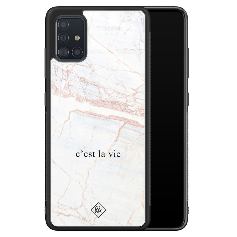 Casimoda Samsung Galaxy A51 glazen hardcase - C'est la vie