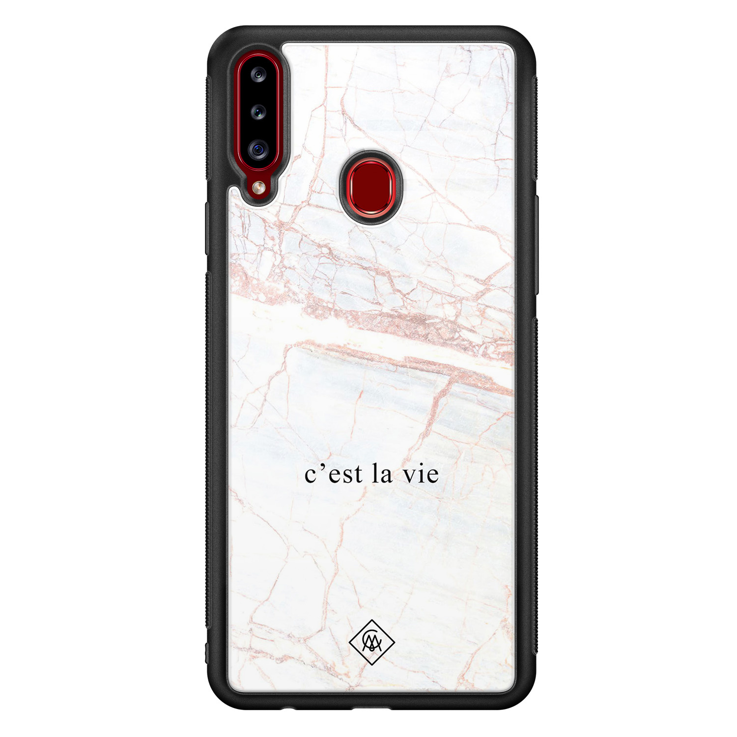 Samsung Galaxy A20s glazen hardcase C'est la vie