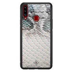 Casimoda Samsung Galaxy A20s glazen hardcase - Oh my snake