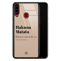 Casimoda Samsung Galaxy A20s glazen hardcase - Hakuna Matata