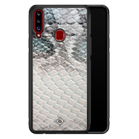 Casimoda Samsung Galaxy A20s glazen hardcase - Oh my snake