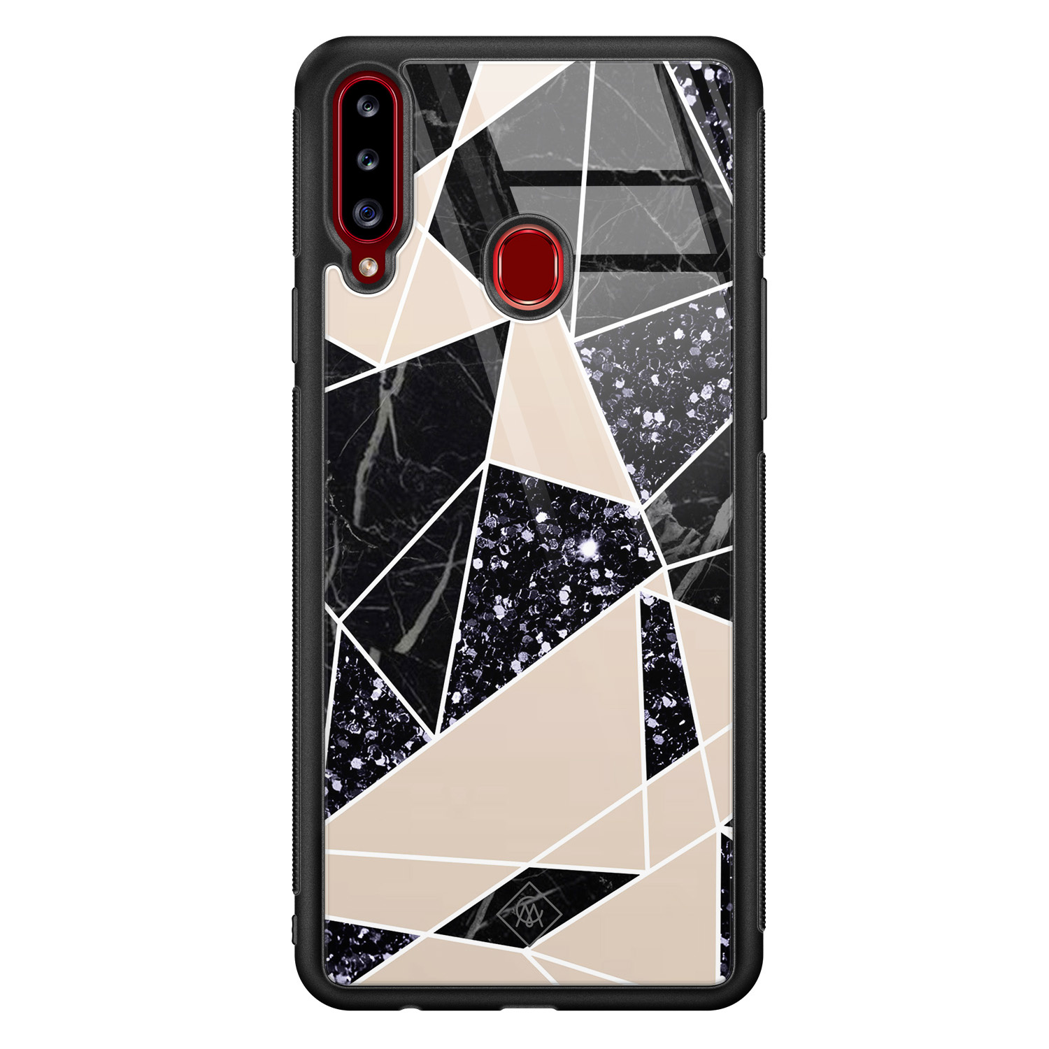 Samsung Galaxy A20s glazen hardcase - Abstract painted