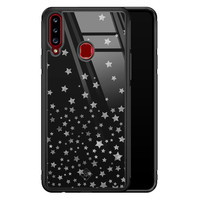 Casimoda Samsung Galaxy A20s glazen hardcase - Falling stars