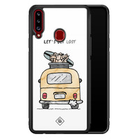 Casimoda Samsung Galaxy A20s glazen hardcase - Let's get lost