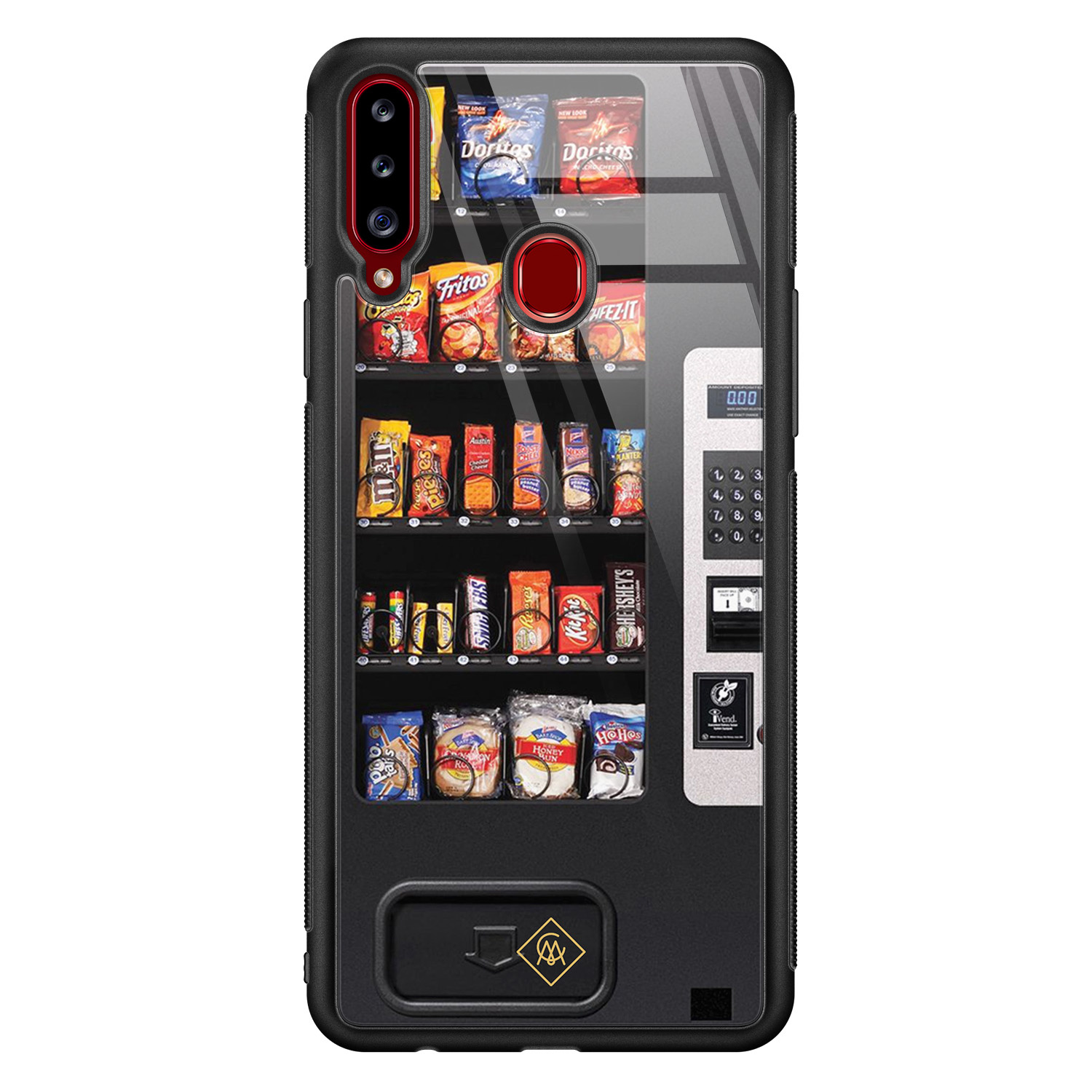 Samsung Galaxy A20s glazen hardcase Snoepautomaat