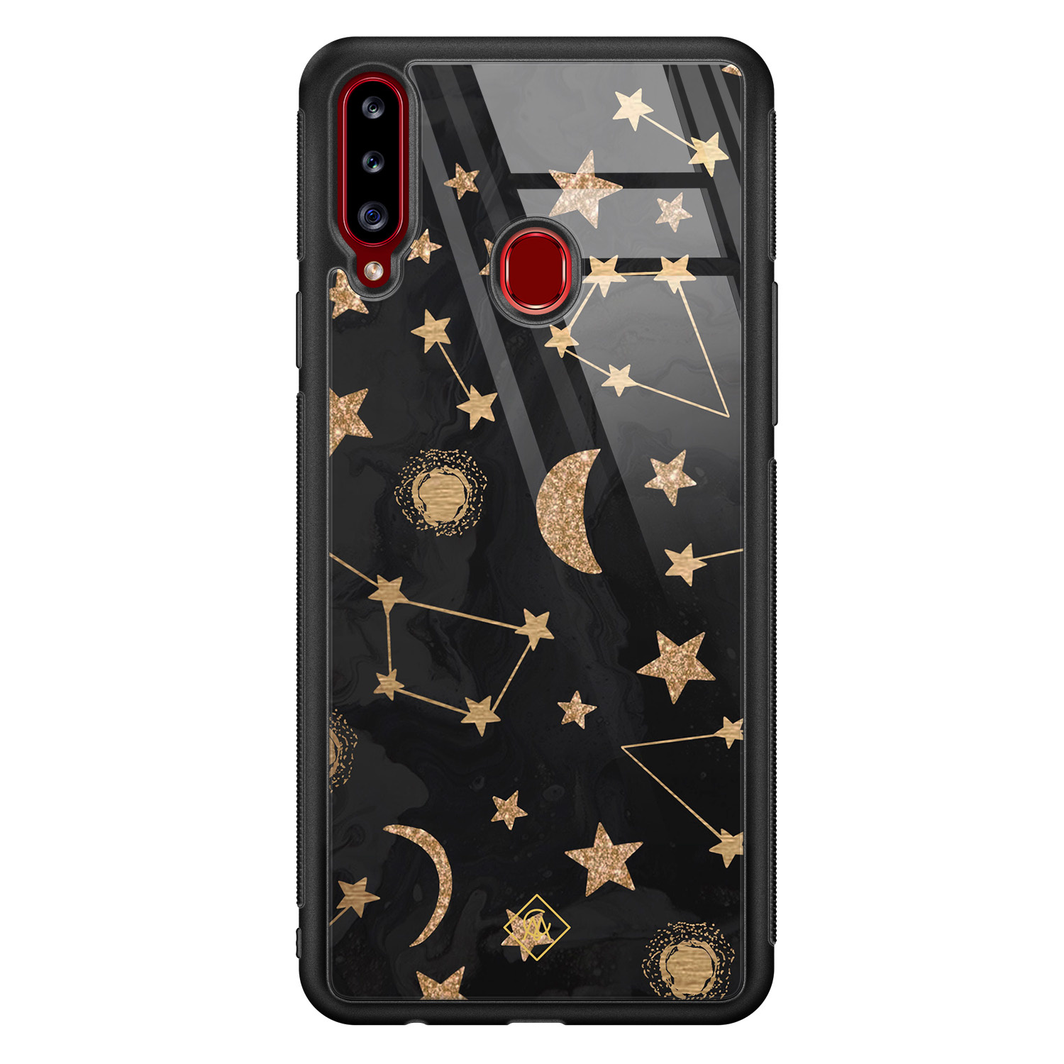 Samsung Galaxy A20s glazen hardcase Counting the stars