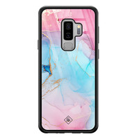 Casimoda Samsung Galaxy S9 Plus glazen hardcase - Marble colorbomb