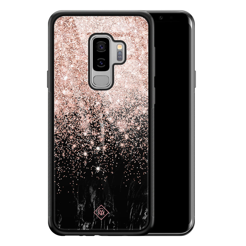 Casimoda Samsung Galaxy S9 Plus glazen hardcase - Marmer twist