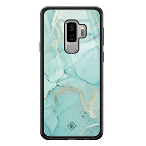 Casimoda Samsung Galaxy S9 Plus glazen hardcase - Touch of mint