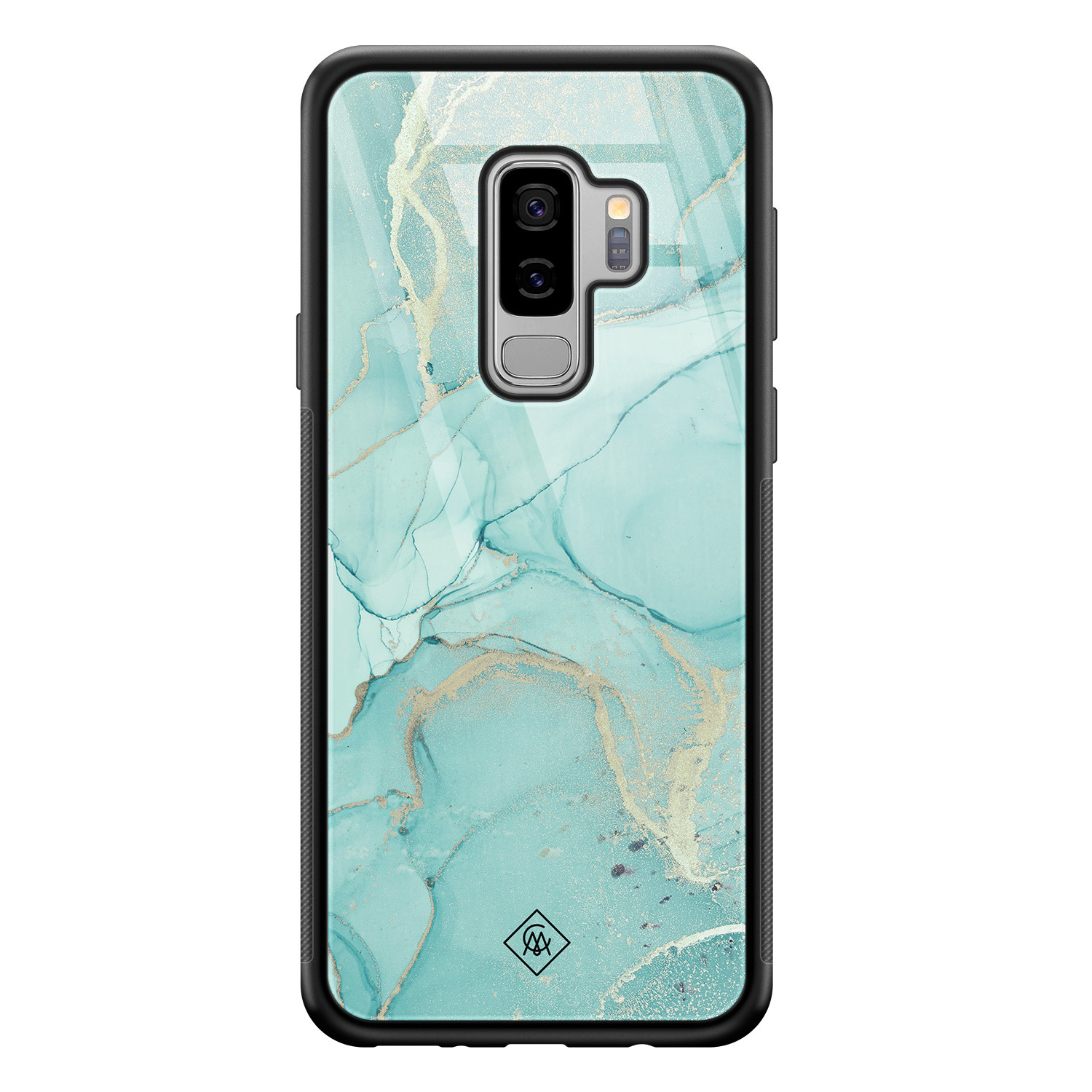 Samsung Galaxy S9 Plus glazen hardcase Touch of mint