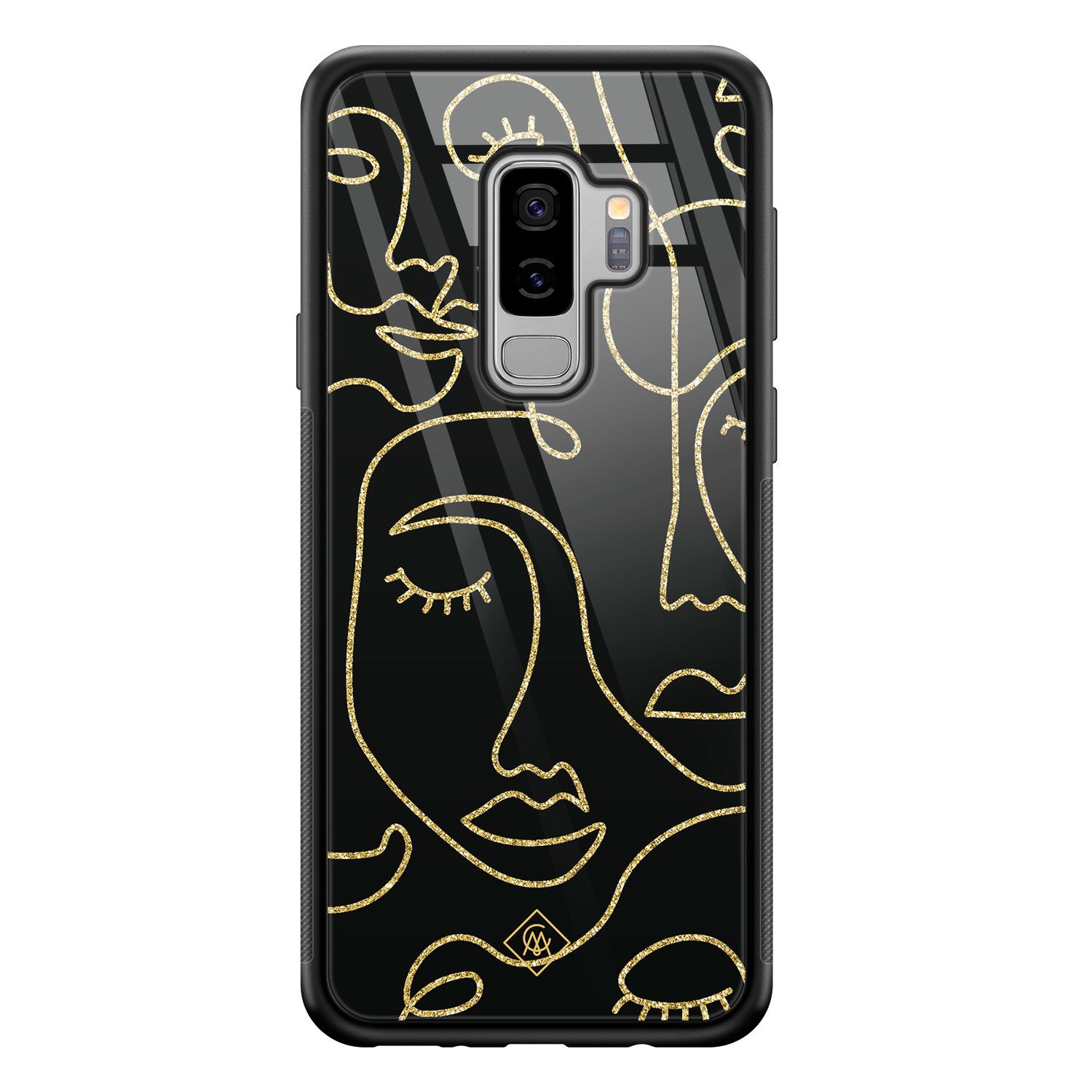 Samsung Galaxy S9 Plus glazen hardcase Abstract faces
