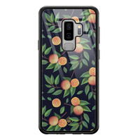 Casimoda Samsung Galaxy S9 Plus glazen hardcase - Orange lemonade