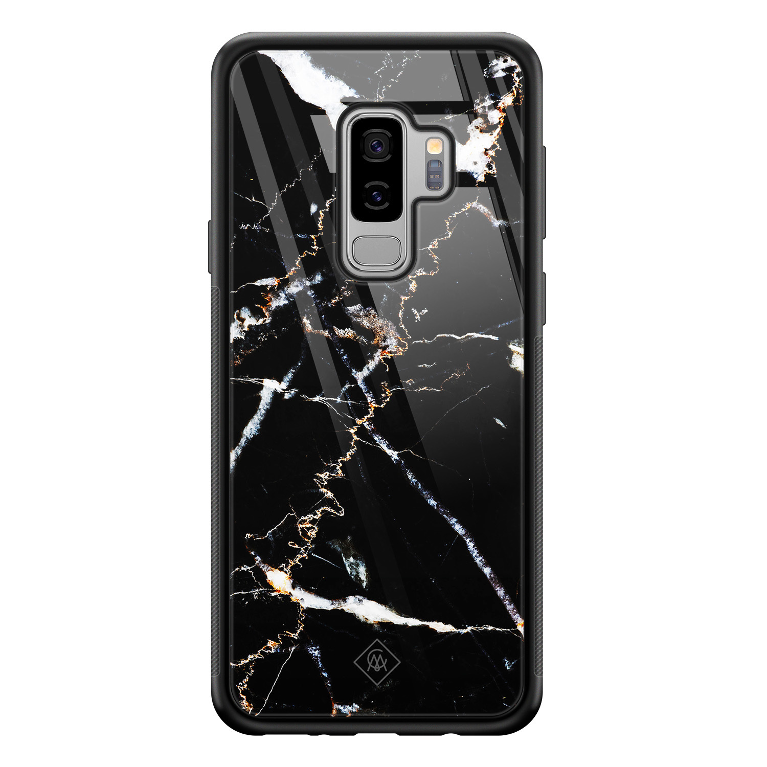 Samsung Galaxy S9 Plus glazen hardcase Marmer zwart