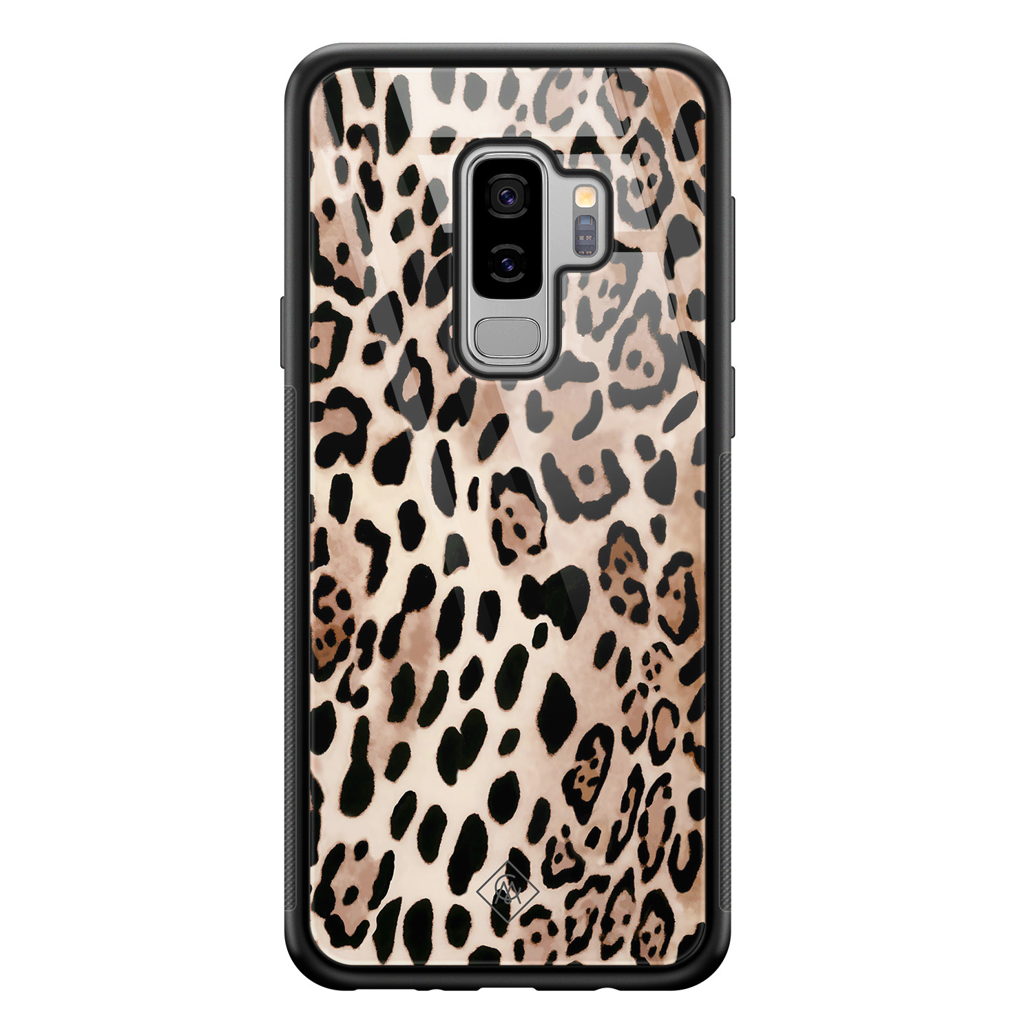 Samsung Galaxy S9 Plus glazen hardcase Golden wildcat