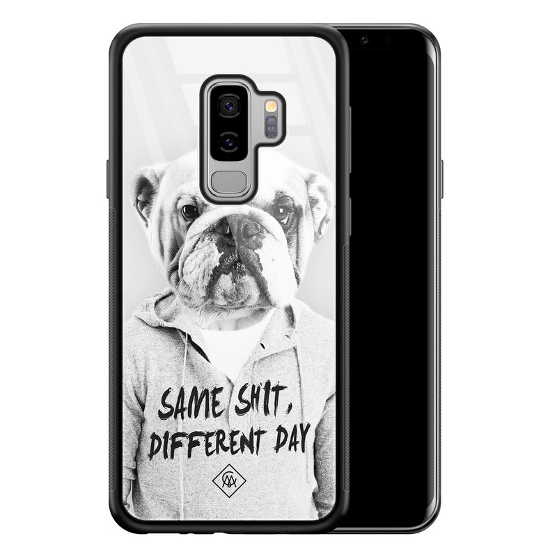 Casimoda Samsung Galaxy S9 Plus glazen hardcase - Bulldog