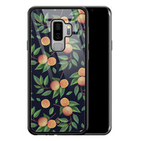 Casimoda Samsung Galaxy S9 Plus glazen hardcase - Orange lemonade