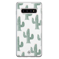 Casimoda Samsung Galaxy S10 Plus siliconen telefoonhoesje - Cactus print