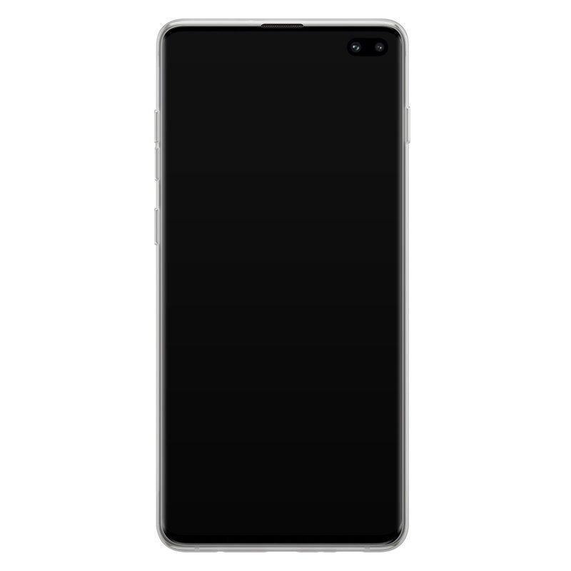 Casimoda Samsung Galaxy S10 Plus siliconen hoesje - Chevron luipaard